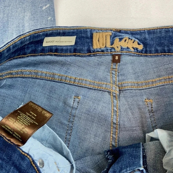 Kut Of The Kloth Bardot Crop Skinny Boyfriend Jean - Picture 4 of 13